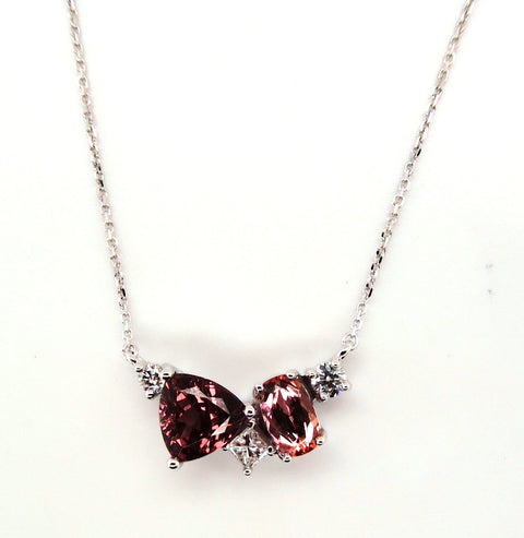 Garnet and Imperial Topaz Necklace 230-02407
