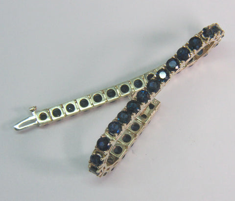 14K Yellow Gold 15.00CTW Montana Sapphire Bracelet