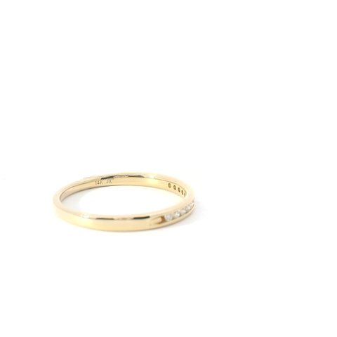 14KT Yellow Gold Channel Set Diamond Band