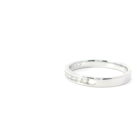 14KT White Gold Channel Set Diamond Band