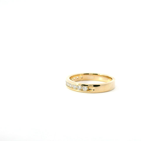 14KT Yellow Gold Channel Set Diamond Band