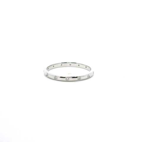 WHITE GOLD FLUSH-SET DIAMOND BAND 110-06385