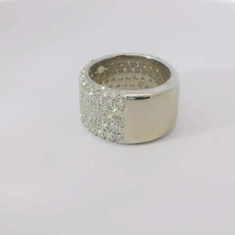 18K White Gold Pave Diamond Ring