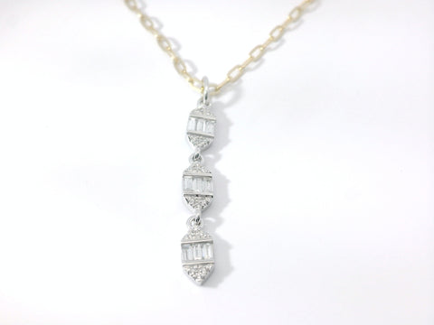 Two Tone Gold Drop Pendant 165-00444