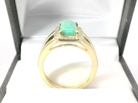 Split Shank Opal Halo Ring 200-04068