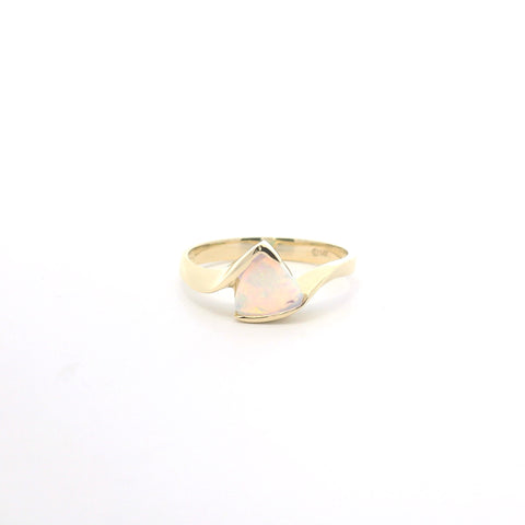 YELLOW GOLD OPAL SOLITAIRE RING 200-04181