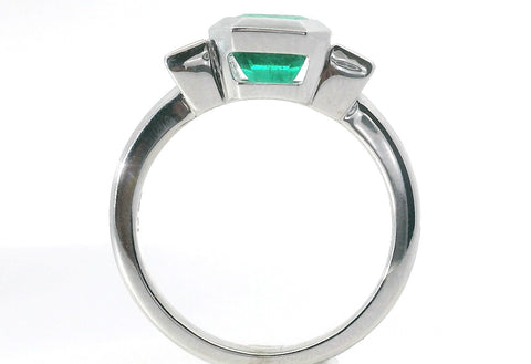Square Emerald and Diamond Ring 201-00365