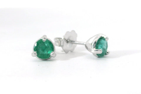 Natural Emerald Stud Earrings 211-00115
