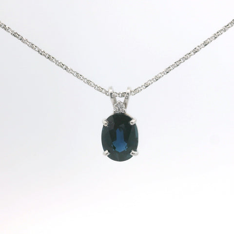 WHITE GOLD SAPPHIRE PENDANT 231-00262