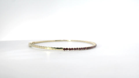 Natural Ruby Bangle Bracelet 241-00044