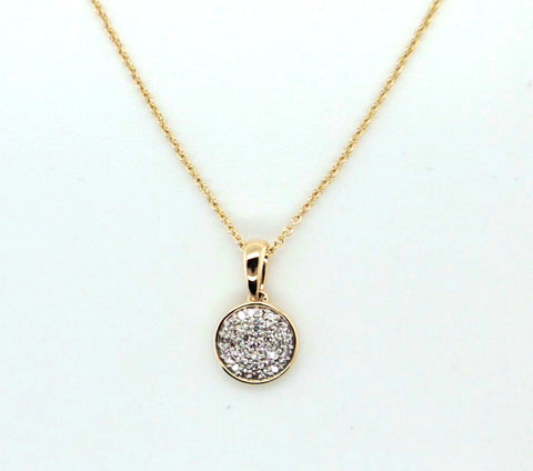 Pave diamond circle pendant 165-00414
