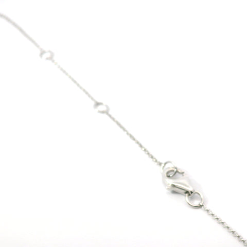 14KT WHITE GOLD TSAVORITE AND DIAMOND NECKLACE 230-002457