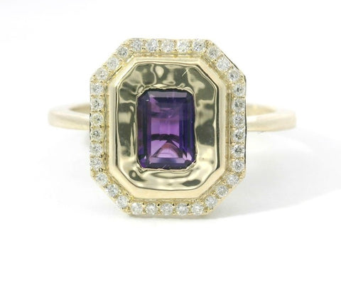 Amethyst Halo Ring 200-04209