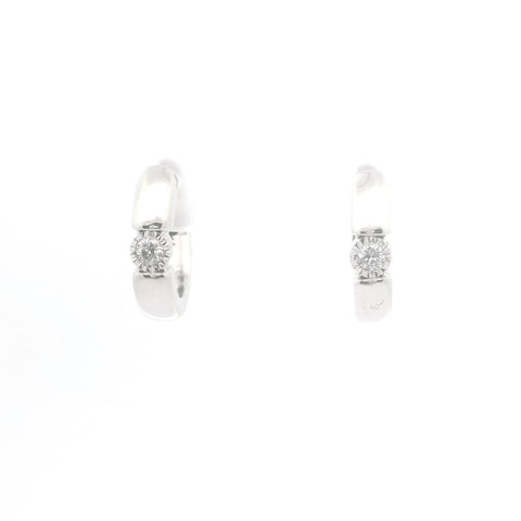 Silver & Natural Diamond Fashion Earrings