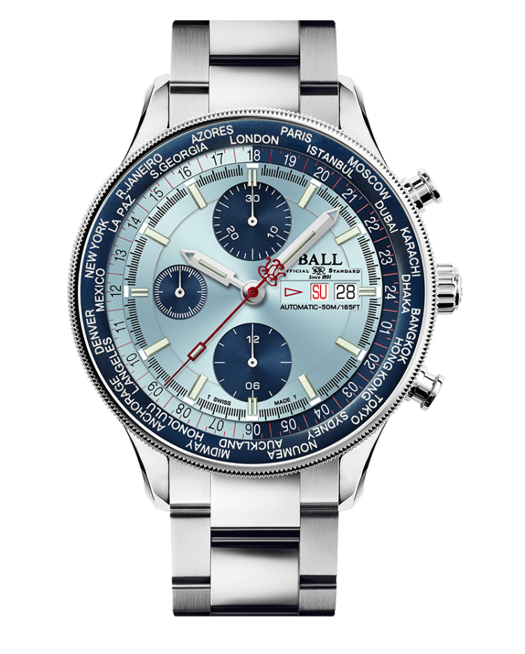 ナビゲーター  アイシービーエム Ball Engineer II Navigator World Time Chronograph CM3388D