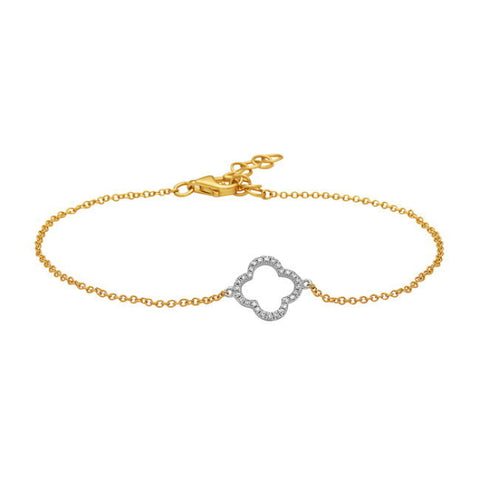 Bassali 14kt Two-Tone Diamond Clover Bracelet BR11582XD