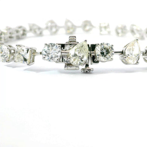 18KT WHITE GOLD 10.62CTW MULTI-SHAPE DIAMOND BRACELET BRL00372-10.5CT-VJ