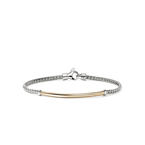 John Hardy Essential Bracelet, Gold, Sterling Silver, 2.5MM BUZZ98708