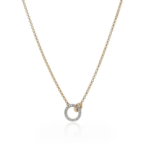 John Hardy Essential Pavé Necklace with Diamonds, 2MM