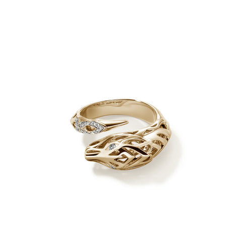 John Hardy Naga Ring with Diamonds