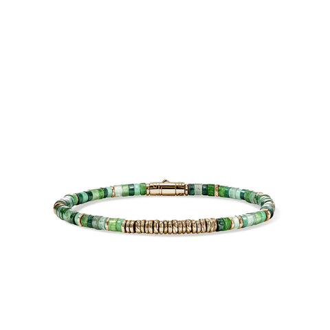 John Hardy Heishi Bracelet, Gold, Hardstones 4MM
