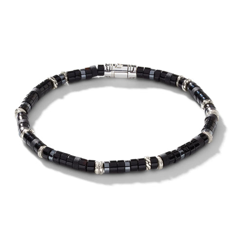 John Hardy Heishi Bracelet, Sterling Silver, Black Onyx BUS900698BONHE
