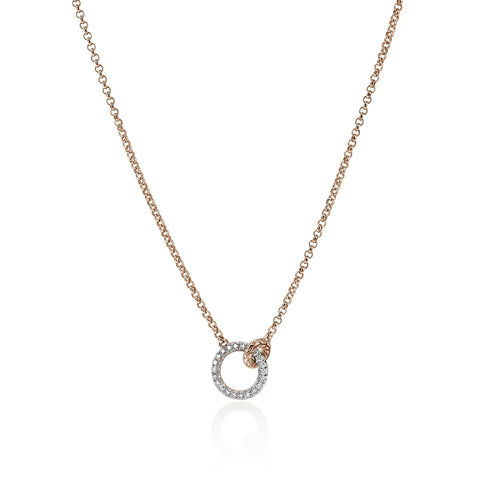 John Hardy Essential Pavé Necklace with Diamonds, 2MM