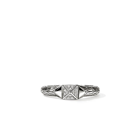 John Hardy Icon Stud Ring, Sterling Silver, Diamonds, 5MM RBP972002DI