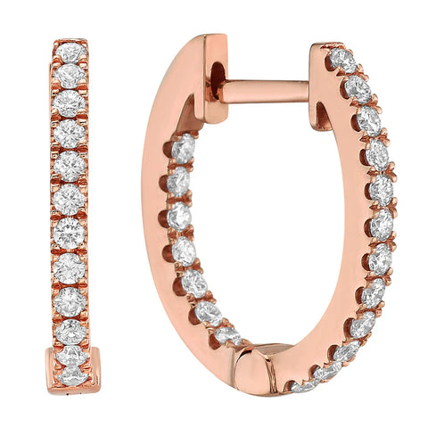 Inside/Out Diamond Hoop Earrings