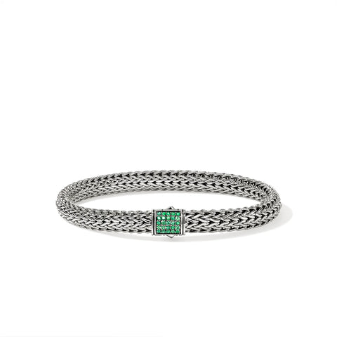 John Hardy Icon Bracelet, Sterling Silver, Gemstones, 6.5MM BUS9909044EM