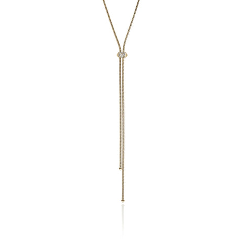 John Hardy Icon Stud Lariat, Gold, Diamonds, 1.8MM NGGX972042DI