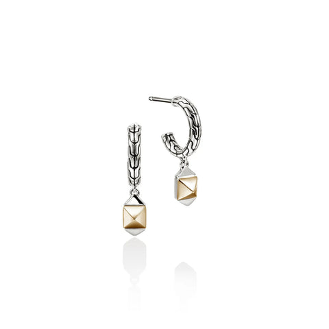 John Hardy Icon Stud Earrings, Gold, Sterling Silver, 5MM EZZ97209