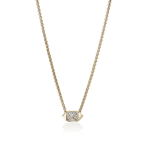 John Hardy Icon Stud Necklace, Gold, Diamonds, 1.5MM NGGX972052DI