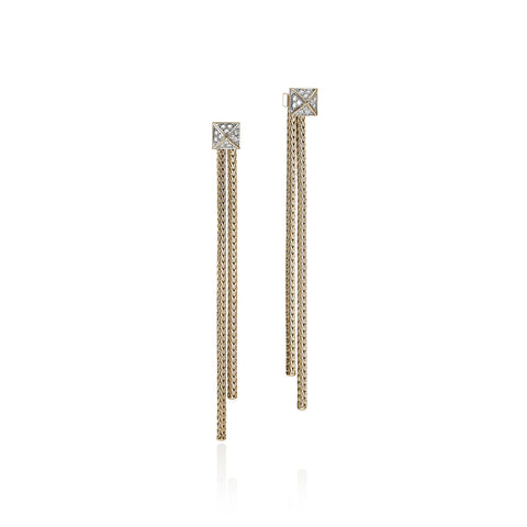 John Hardy Icon Stud Earrings, Gold, Diamonds EGGX972062DI