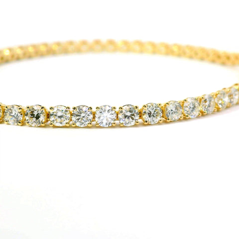 14KT YELLOW GOLD 6CTW ROUND DIAMOND TENNIS BRACELET KGBR35753-6.00CT