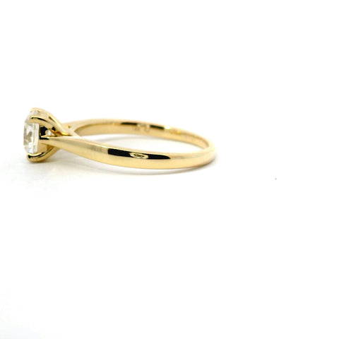 14KT YELLOW GOLD 1CT ROUND SOLITAIRE ENGAGEMENT RING KR34438-R-100-VJ