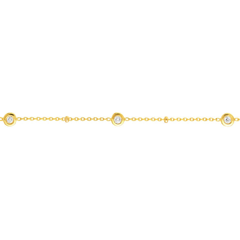MIDAS 7.5" Diamond Bezels and Beads Bracelet MF033558