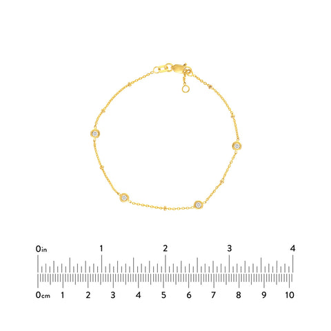 MIDAS 7.5" Diamond Bezels and Beads Bracelet MF033558