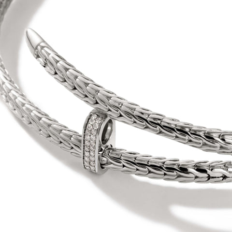 John Hardy Spear Pave Coil Choker NBP9011292DIX