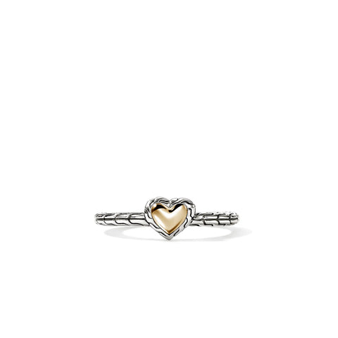 John Hardy Essential Heart Ring, Sterling Silver, Gold RZZ98977