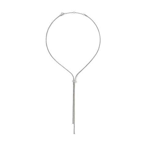 John Hardy Icon Stud Lariat Necklace, Sterling Silver, Diamonds, 1.8MM NBP972042DI