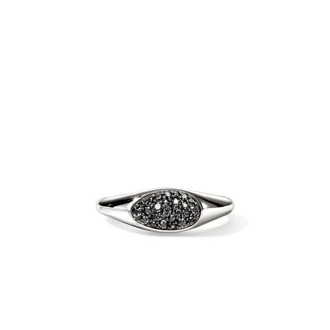 John Hardy Pebble Ring, Sterling Silver, Black Sapphire RBS9874774BLS