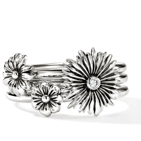John Hardy Wildflower Stacking Rings Set of 3 Billie Eilish and FINNEAS Collaboration RBP430532LGDN