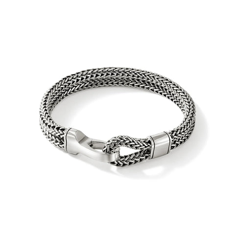 John Hardy Hook Clasp Bracelet, Silver, Double Row BU901238