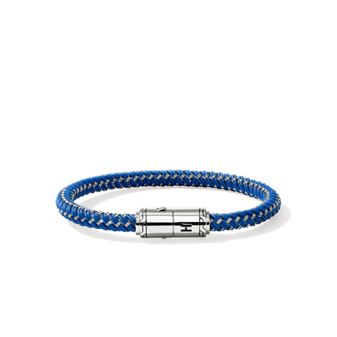 John Hardy Cord Bracelet, Sterling Silver, Rubber 6MM