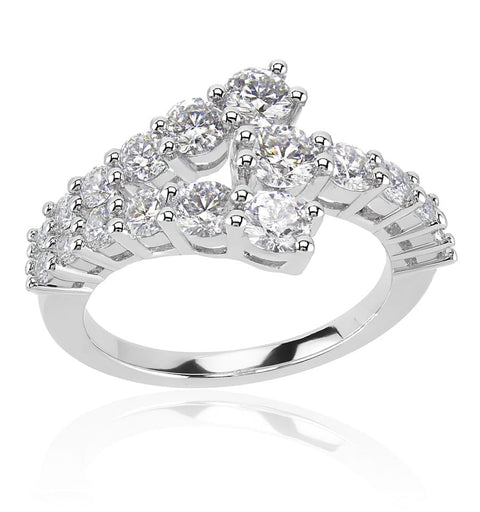 18KT WHITE GOLD DIAMOND RING 130-01718