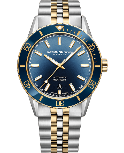 Raymond Weil Freelancer Diver Men's Two-Tone Gradient Blue Automatic 2775-SP3-50051
