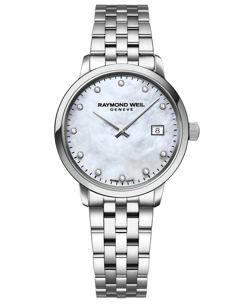 Raymond Weil Toccata Ladies White Mother-of-Pearl Diamond Quartz Watch 5985-ST-97081