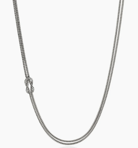 John Hardy Love Knot Necklace, Sterling Silver, 3.6MM NB98756