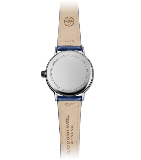 Raymond Weil Toccata Ladies 76 Diamond Blue Satin Quartz Watch 5985-SCS-00653